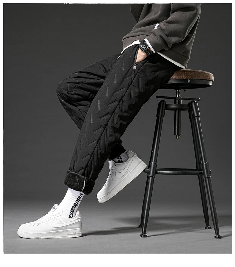 New Big Size Winter Pant Men Thick Fleece Lined Jogger Cotton Padded Warm Work Trouser Male Plus Large Sweatpant 9XL 10XL Autumn - You Offer