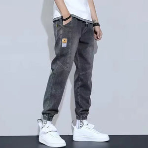 Western Style Men Streetwear Denim Jogger Pants New Spring Autumn Black Blue Cargo Jeans Men Baggy Harem Jean Trousers Plus Size - You Offer