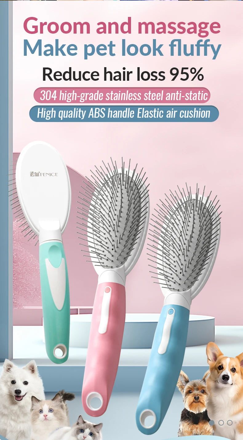 Fenice professional pet grooming comb long-haired cat and dog comb Shih Tzu Yorkshire terrier dog trimming fluffy needle comb