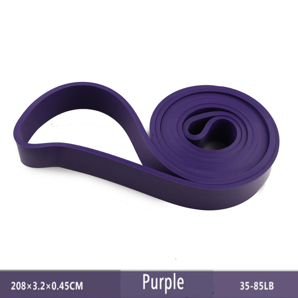 Natural Rubber Resistance Bands Fitness Rally Body Building Yoga Pull Up Belt 41" 208cm - You Offer