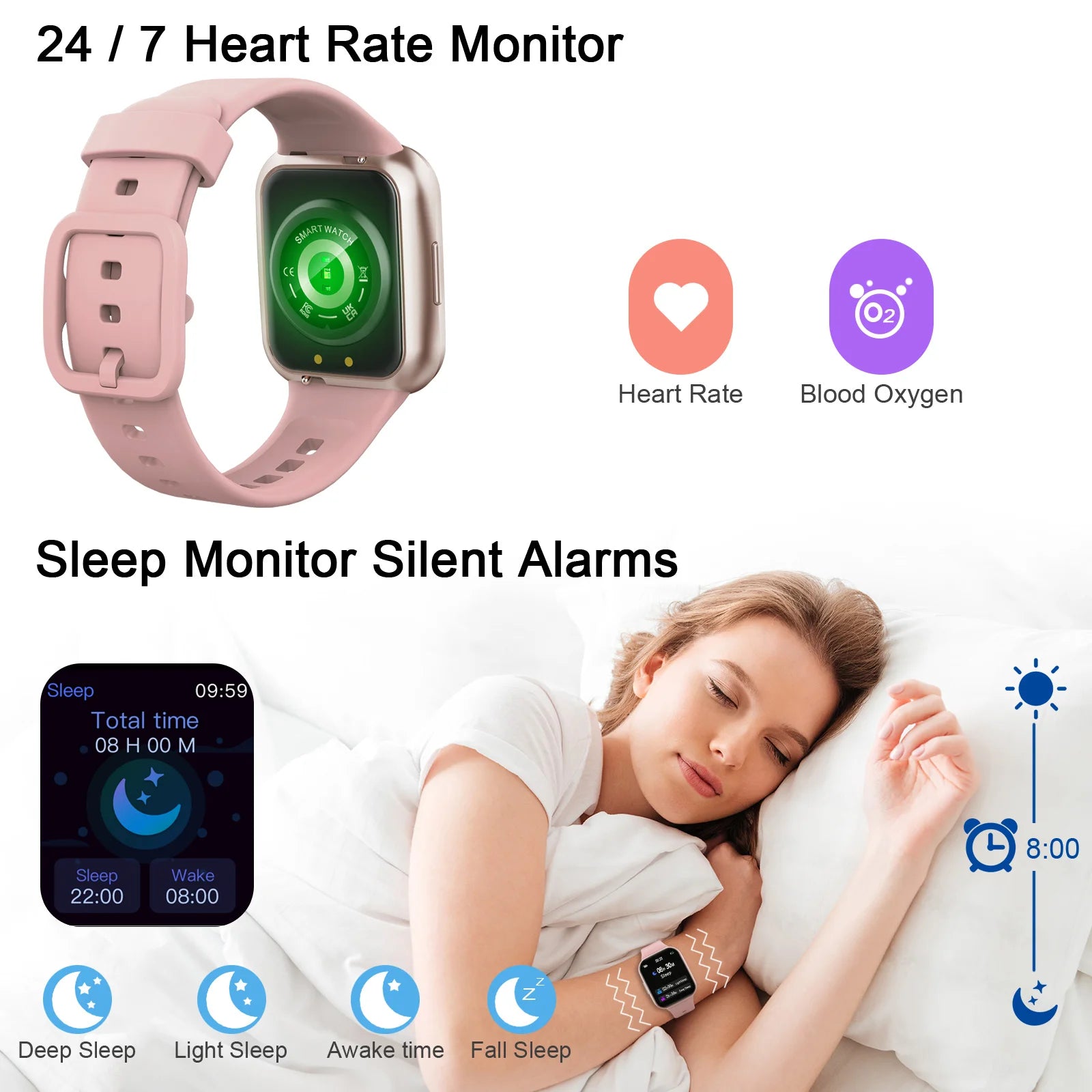 Smart Watch, Fitness Tracker Watch for Men Women, 1.69'' Touch Smartwatch Fitness Watch with Pedometer/Sleep Monitor. - You Offer