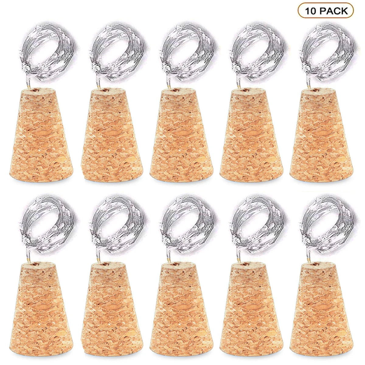 5/10pcs Wood Wine Bottle String Light 20LED Copper Wire Fairy Lights Cork Shape holiday Lamp Wedding Party Garden Decor Yard