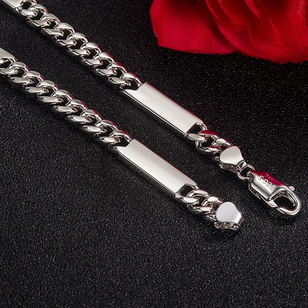 New Designer Jewelry Italy Elegant 925 Silver Cuban Chain Necklace True Symbol of Luxury For Woman&Man Hip Hop Jewelry Accessory - You Offer