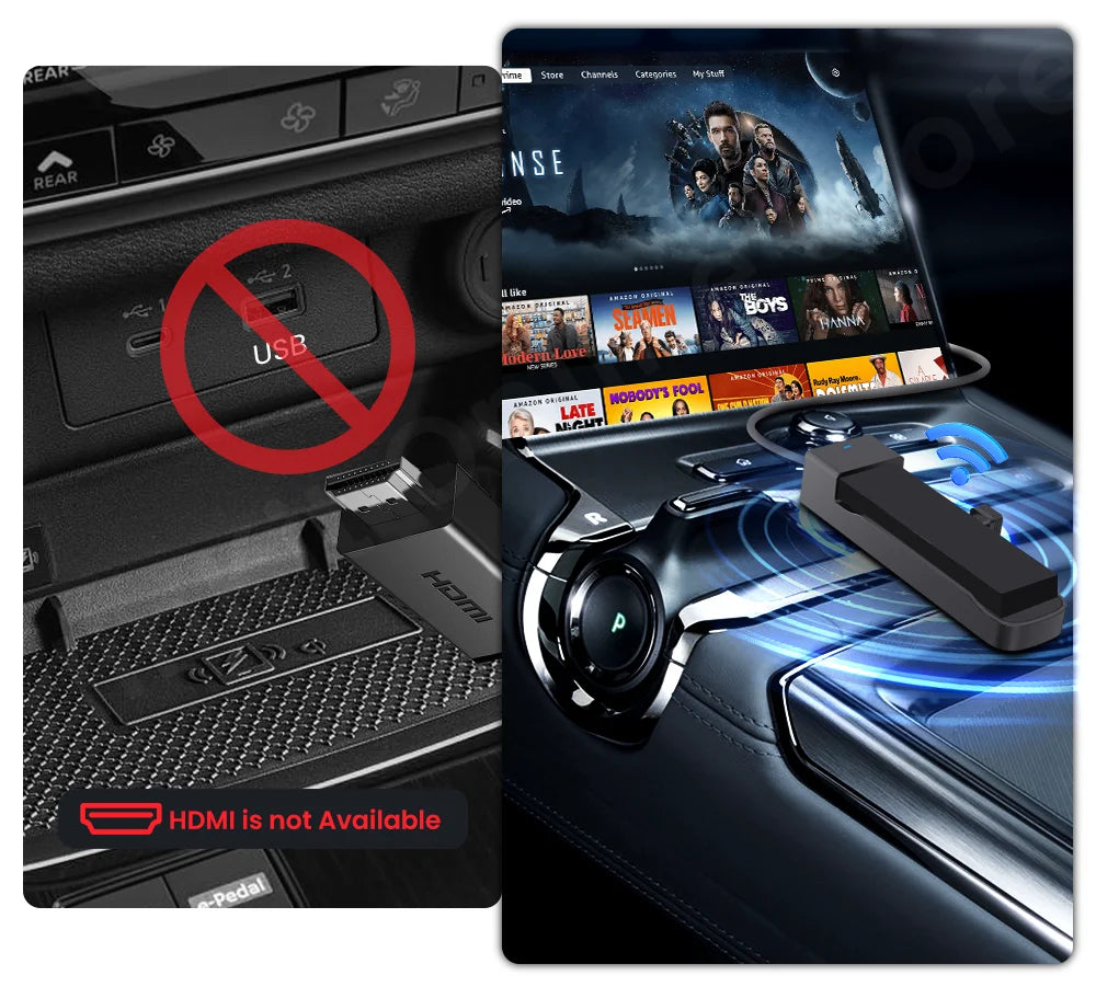 CarlinKit Firedrive Link Wired Carplay to HDMI for Fire Tv Stick Fire Tv Stick Lite HD 4K 4K Max Youtube Netflix Prime Video - You Offer