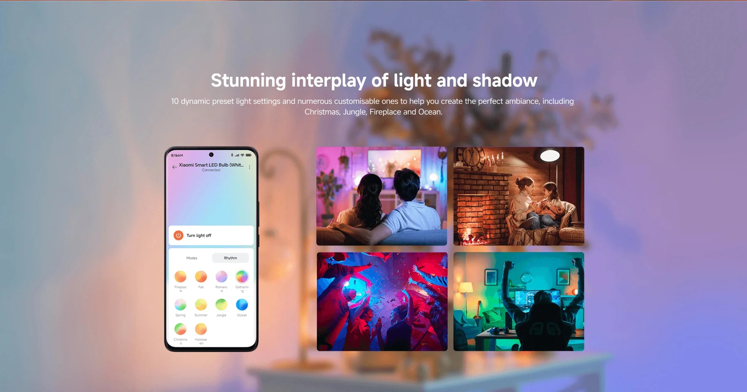 Xiaomi Smart LED Bulb White and Color Low-power LED Bulb Remote Control LED Light Temperature Lamp For Xiaomi Home