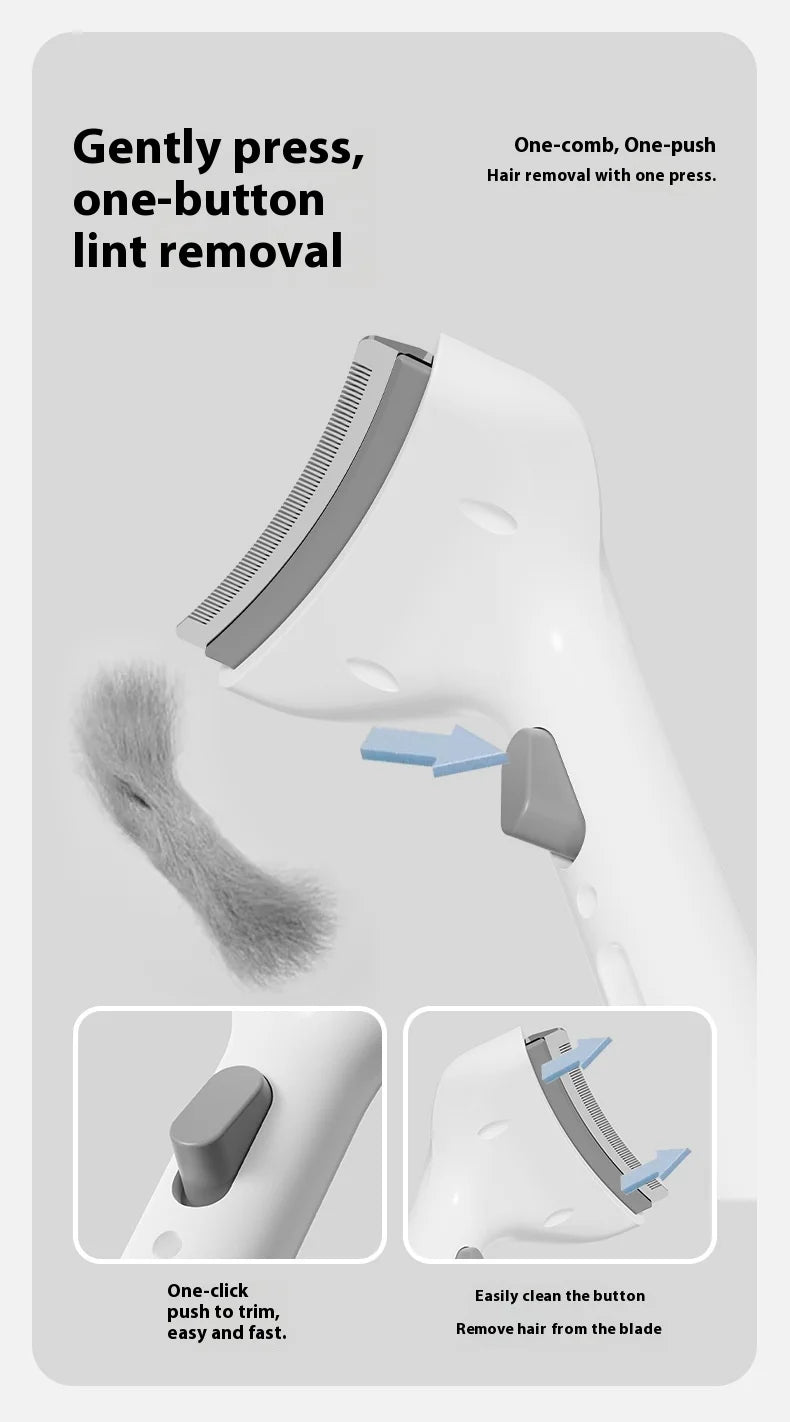 Pet Deshedding Brush with Curved Blade - Detangling Comb for Cats and Dogs Thinning knife Reduce Shedding