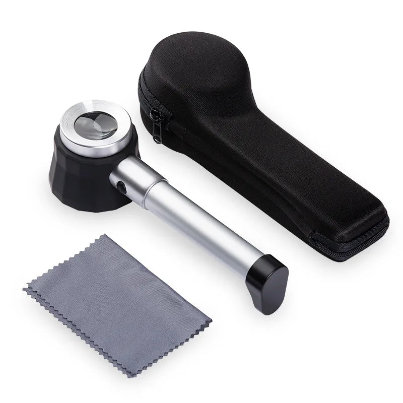 Magnifier 45X dermatoscope handle smooth clear vision with measure Scale 45X type B bigger vision with UV light