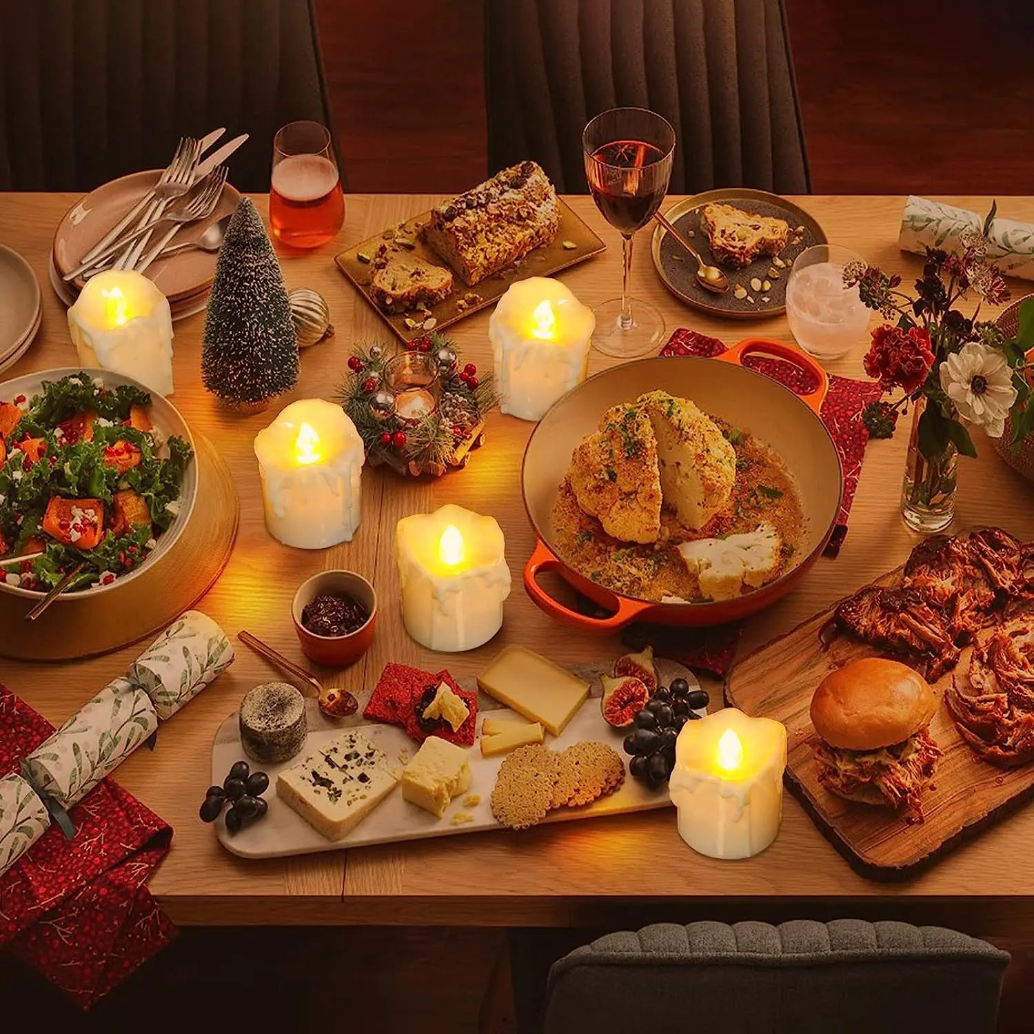 LED Candles 48/24/12 Pack Battery Operated Candles Batteries Lights Candles to Create Warm Ambiance Naturally Flickering Bright