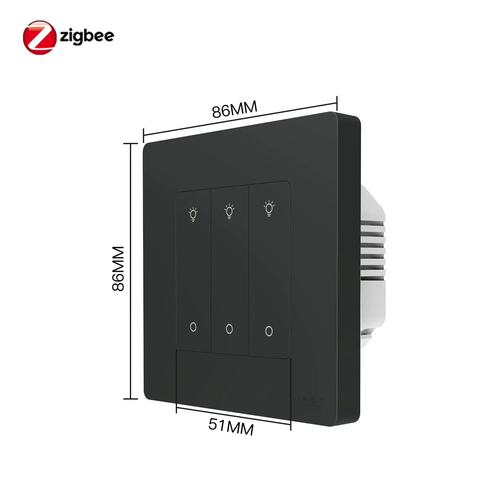 MOES Star Ring Series ZigBee Smart Dimmer Switch for Light Dimming Smart Life APP Work with Alexa Google Home Dimmable 1-3Gang - You Offer