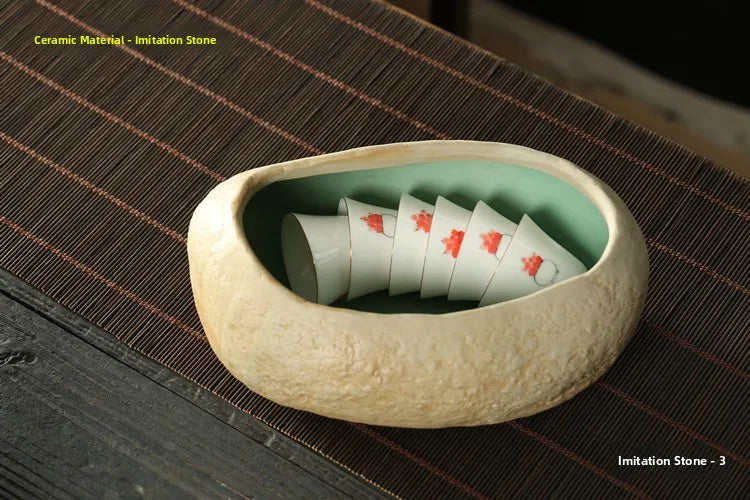 Large Size Cerc Tea Waing Basin Simulated Home Living Room Tea Cup Basin Tea House Coarse Cercs Tea Ceremony Accor...