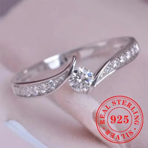 CHAOSHI High End 925 Sterling Silver Thin Rings New Trendy Luxury Temperament Women Fine Jewelry Anniversary Finger Accessories - You Offer