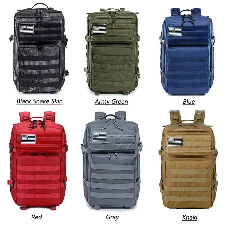 45L Tactical Backpack Large Capacity Outdoor Rucksack 3 Day Fitness Hiking Bag Hiking Camping Gear Backpacks - You Offer