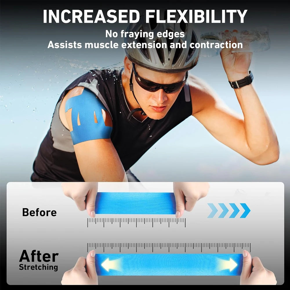 5/10PCS Kinesiology Tape for Shoulder Pain Relief Pre Cut Sports Breathable Enhance Elastic Kinesiology Athletic Tape