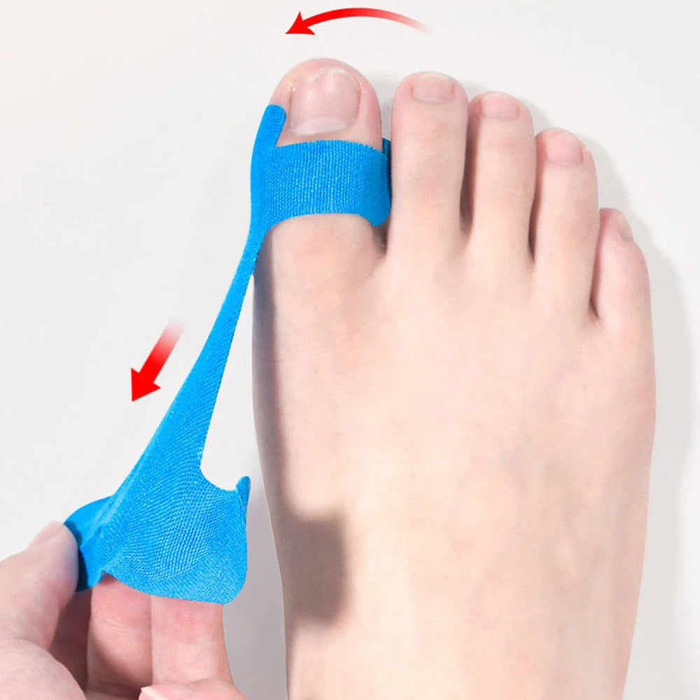 10 PCS Precut Bunion Corrector Tape - Big Toe Pain  for Hallux Valgus,Breathable Hypoallergenic Kinesiology Tape for Men & Women
