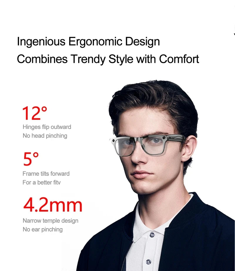 VIVO 6K HD AI Smart Glasses Photochromic Multifunction Bluetooth Calling Voice Assistant Music Player Translate Camera 2026 HOT