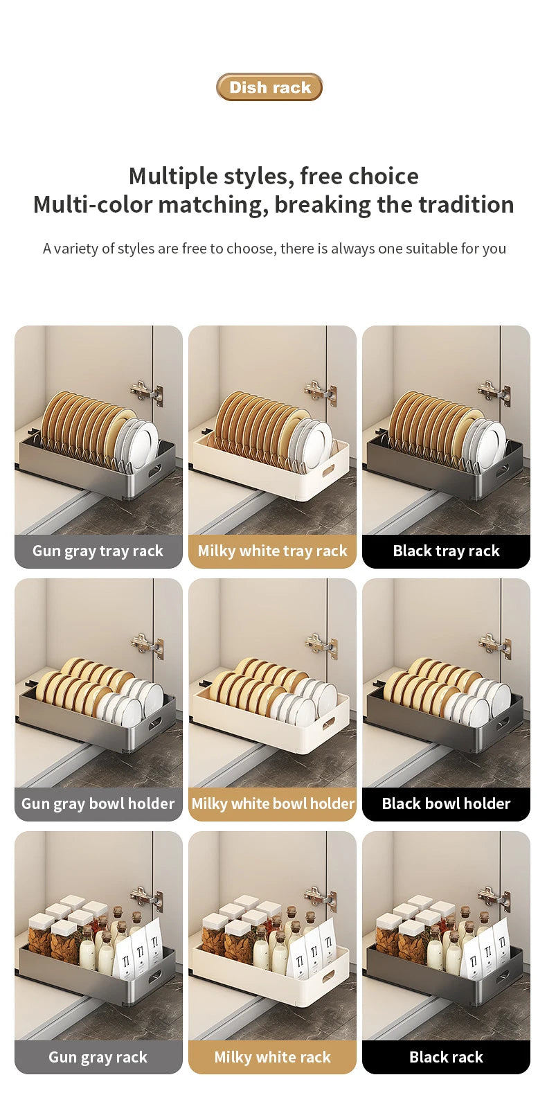 Kitchen Sliding Dish Rack Home Pull-out Drawer Bowl Storage Shelf Dish Drying Storage Box With Sliding Rail Kitchen Storage Rack - You Offer