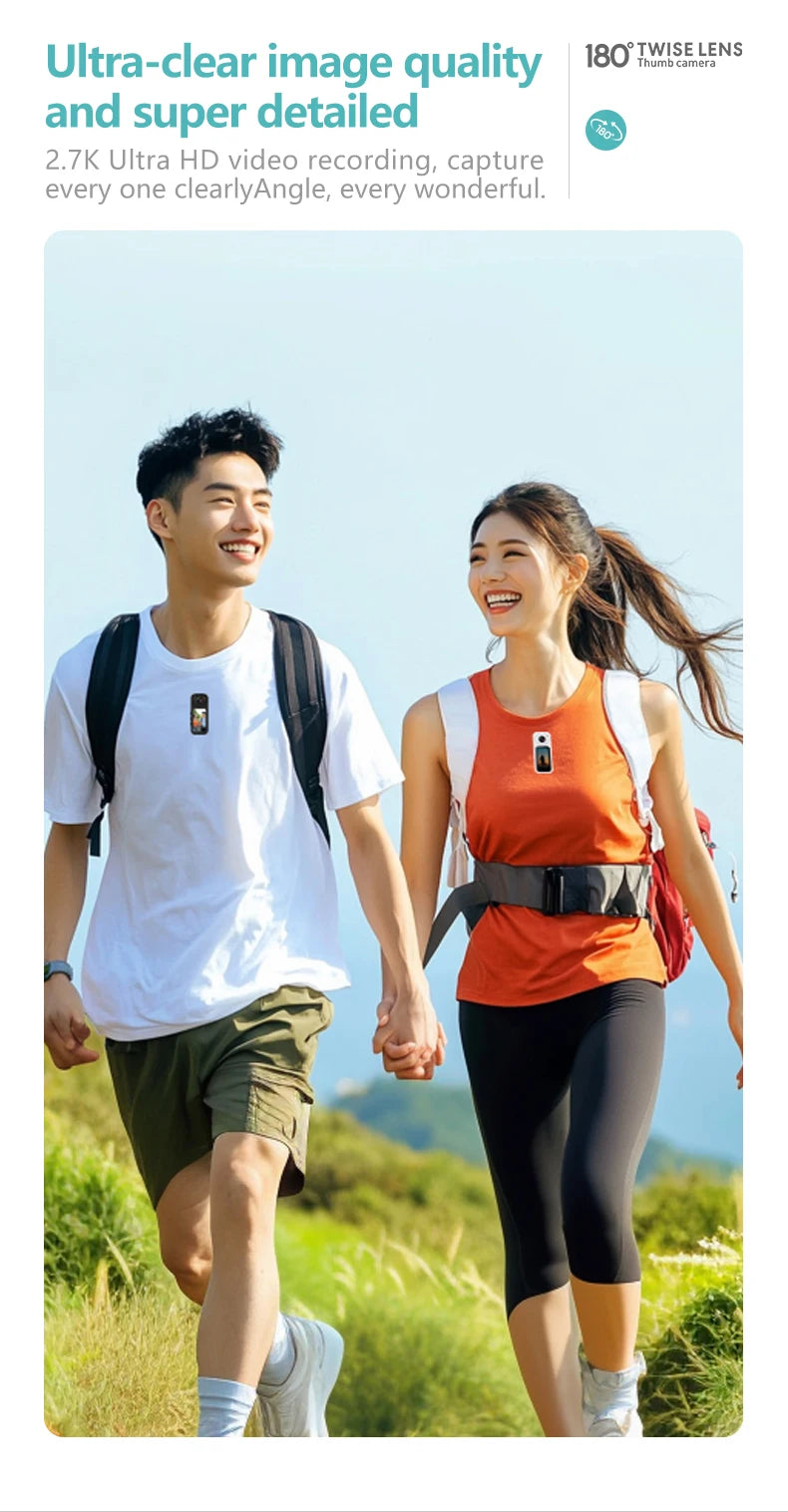 Xiaomi Youpin 1.47" IPS Screen Action Camera 2.7K Video Thumb Camera with 180°Rotatable Lens Support Wi-Fi Magnetic Attachments