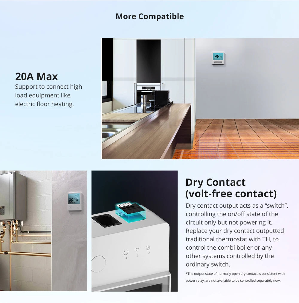16/20A SONOFF TH Elite Origin Wifi Temperature Humidity Monitor Controller Switch With THS01/WTS01 Sensor Diy Smart Thermostatic