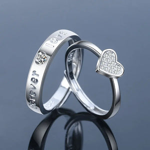 2Pcs 925 Sterling Silver Couples Ring Sets Light Polishing Simple Ring for Woman Man Classic Wedding Fine Jewelry Circle - You Offer