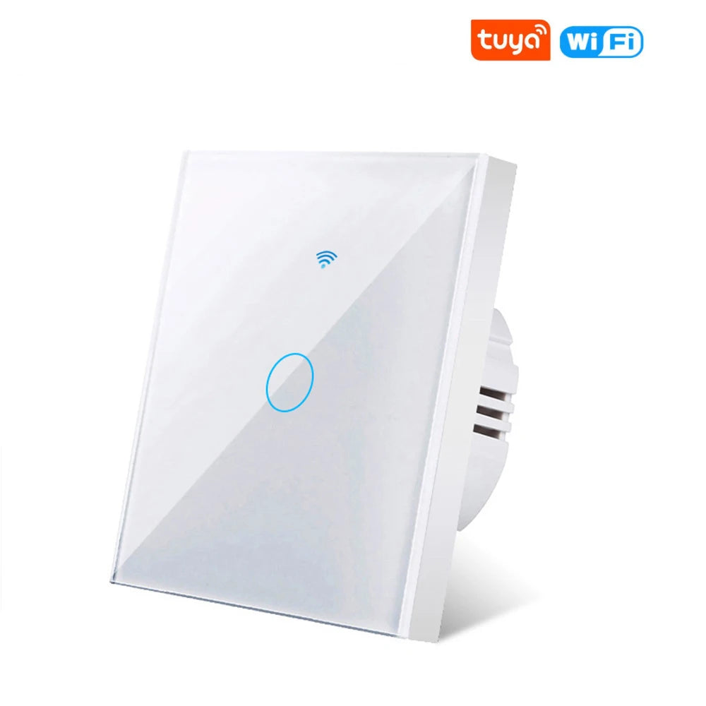 EU Smart Switches 1/2/3Gang Tuya Wifi Touch Light Switch Wall Sensor Switches Smart Life For Alexa Google Home 433RF Remote