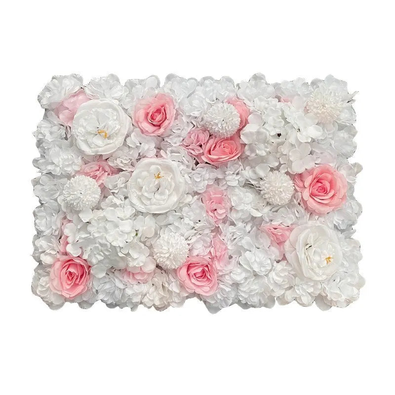 Pink Silk Rose Flower Wall Panels Artificial Flower for Wedding Decoration Baby Show Party Home Bedroom Backdrop Decor - You Offer