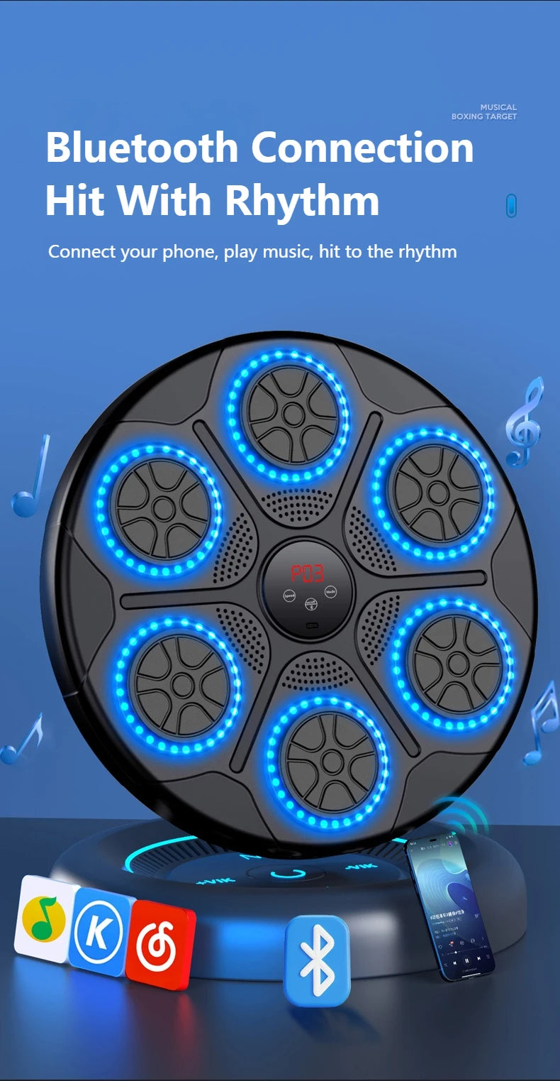 New Music Boxing Machine Smart Bluetooth Wall Mounted Music Boxing Trainer Gym Home Electronic Boxing Target Punching Equipment - You Offer