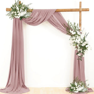Dark Green Chiffon Wedding Arch Draping Fabric Sheer Curtains Drapery Ceremony Reception Backdrop Curtain Party Swag Christmas