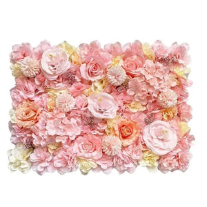 Pink Silk Rose Flower Wall Panels Artificial Flower for Wedding Decoration Baby Show Party Home Bedroom Backdrop Decor - You Offer