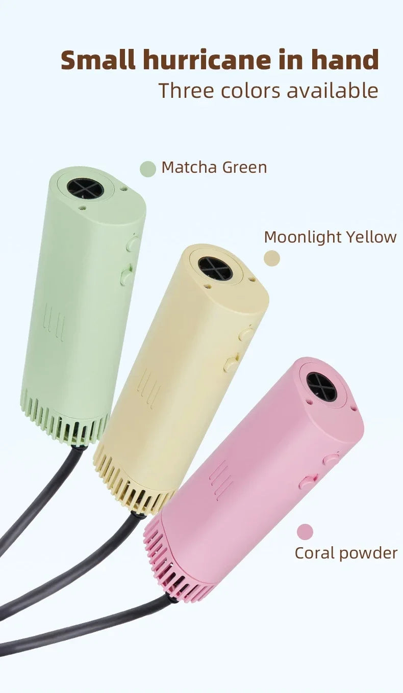 Professional Pet Hair Dryer - Neck Hanging Hair Dryer for Neck Pet Drying Efficient Hair Dryer High-Power Compressor Mini Silent