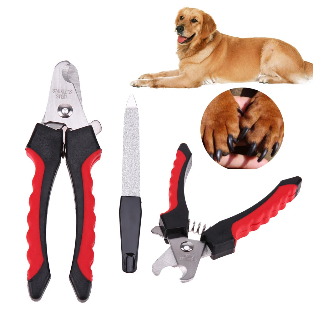 Stainless Steel Grooming Scissors with Sickle Teddy Cat Nail Clippers Multifunctional Practical Portable Eco-friendly Pet Tools