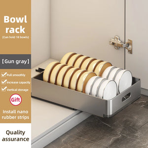 Kitchen Sliding Dish Rack Home Pull-out Drawer Bowl Storage Shelf Dish Drying Storage Box With Sliding Rail Kitchen Storage Rack - You Offer