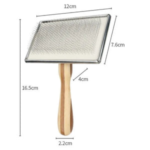 Dog Comb Bamboo Dog Brush Dogs Hair Remover Pet Grooming Comb Massage Cat Brush Stainless Steel Combs for Cats Hair Pet Supplies