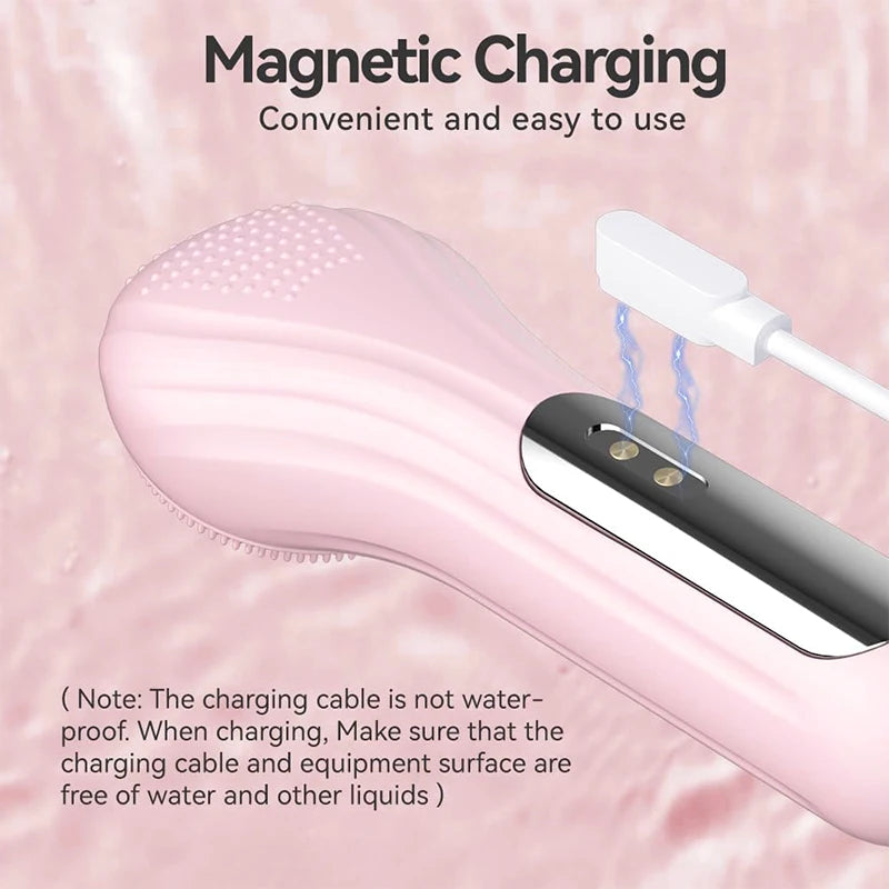 Sonic IPX7 Waterproof Facial Cleansing Brush Device Face Skin Care Scrubber Exfoliator Cleaner Vibration Massager Deep Cleansing