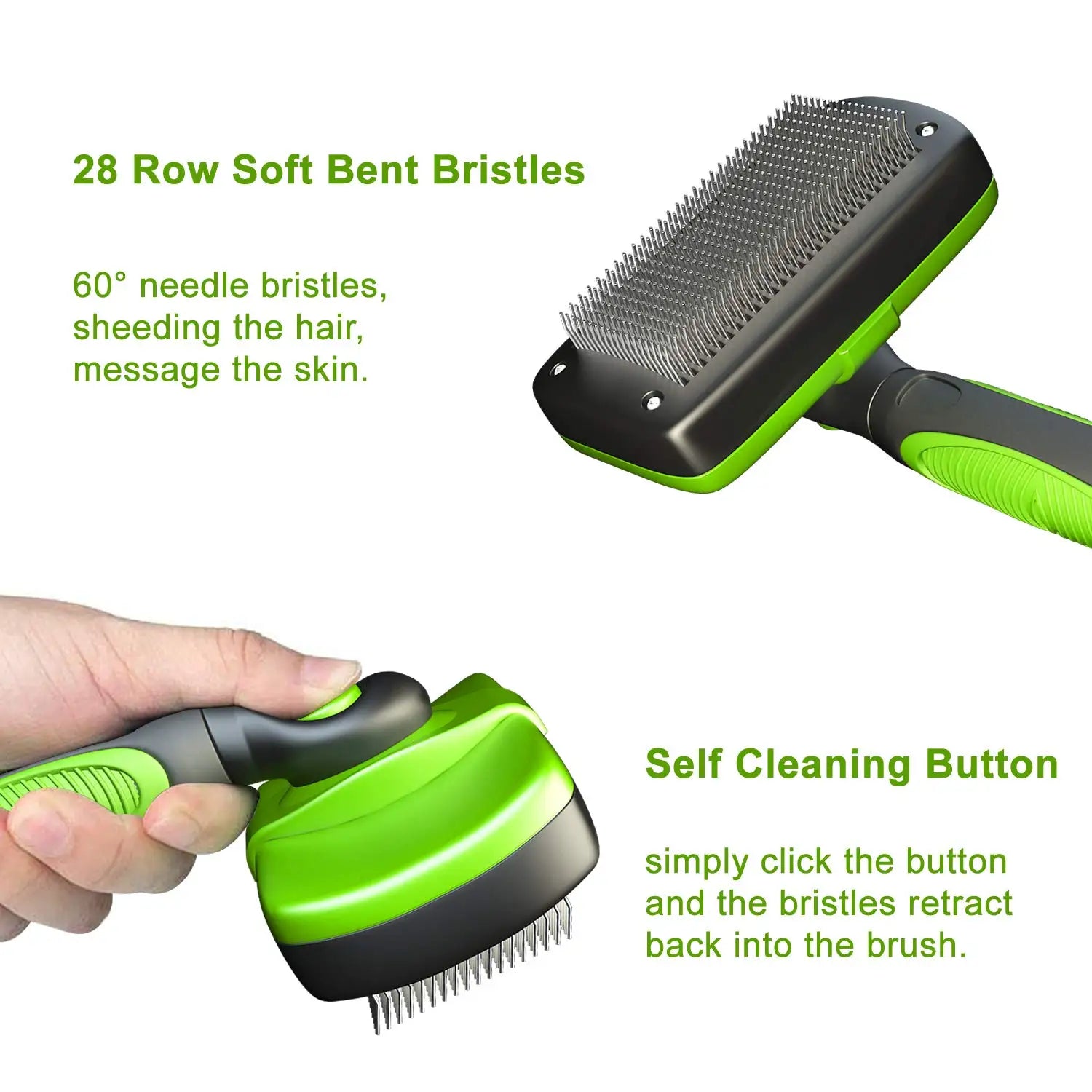Self-Cleaning Pet Hair Brush Dog and Cat Comb Removes Hairs RemoverDeshedding Tool, Shedding Grooming Care, Big Dog Accessories