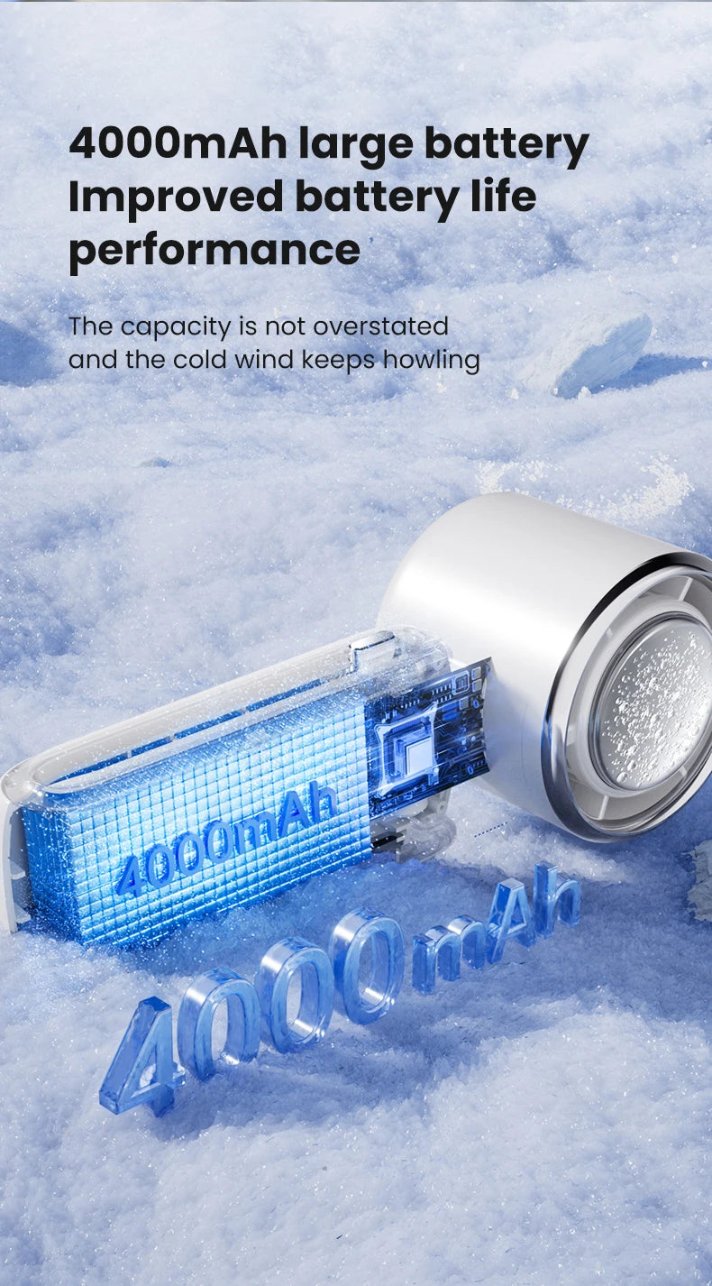 2025 New Ice Pack High-Speed Handheld Eletirc Fan 100 Speed Adjustable Folding Mini Fan Portable Outdoor Hanging Neck Small Fan