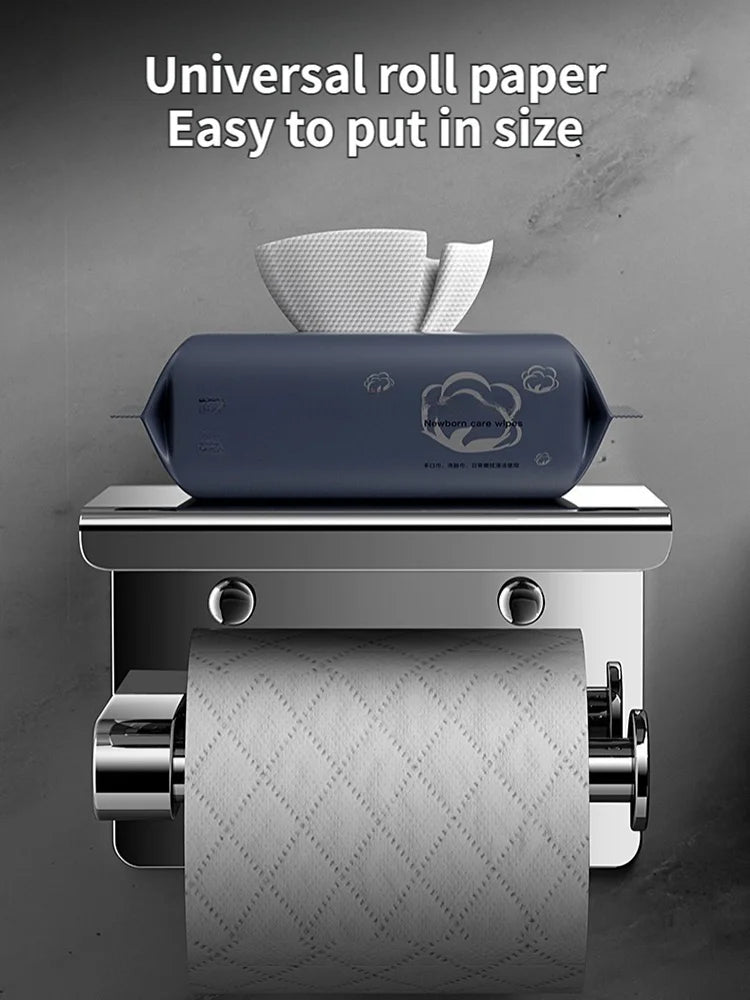 304 Stainless Steel Bathroom Toilet Paper Holder Waterproof Roll Paper Box Tissue Box Holder Bathroom Hardware Accessories