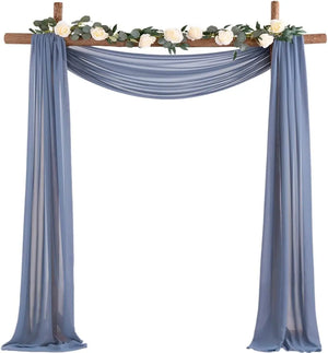Dark Green Chiffon Wedding Arch Draping Fabric Sheer Curtains Drapery Ceremony Reception Backdrop Curtain Party Swag Christmas