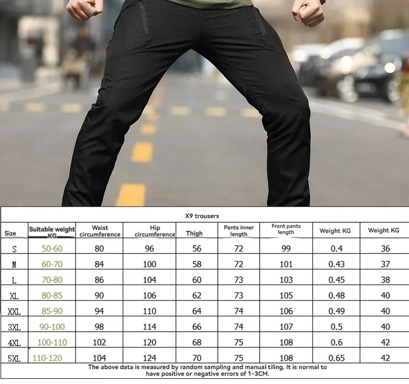 Men Outdoor Fashion Trendy Multi Pack Handsome Tactical Pants Comfortable Camouflage Four Seasons Training Waterproof Work Pants