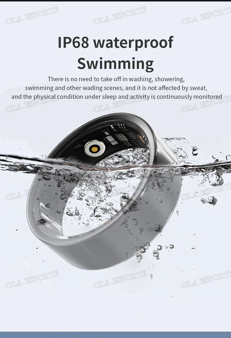 2025 New Smart Ring Men Women Camera Control Heart Rate Blood Oxygen Monitor Smartring IP68 & 5ATM Waterproof Multi-sports Modes