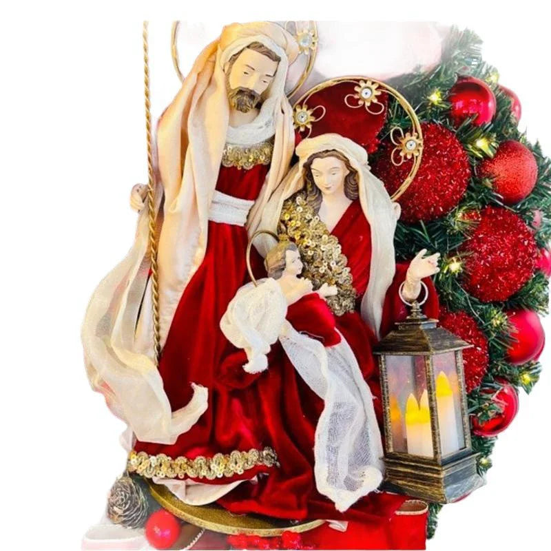 Christmas Wreath Hot Sale Merry Christmas Decoration Wreath Manufacturer Artificial Greenery Christmas Garland Decoration