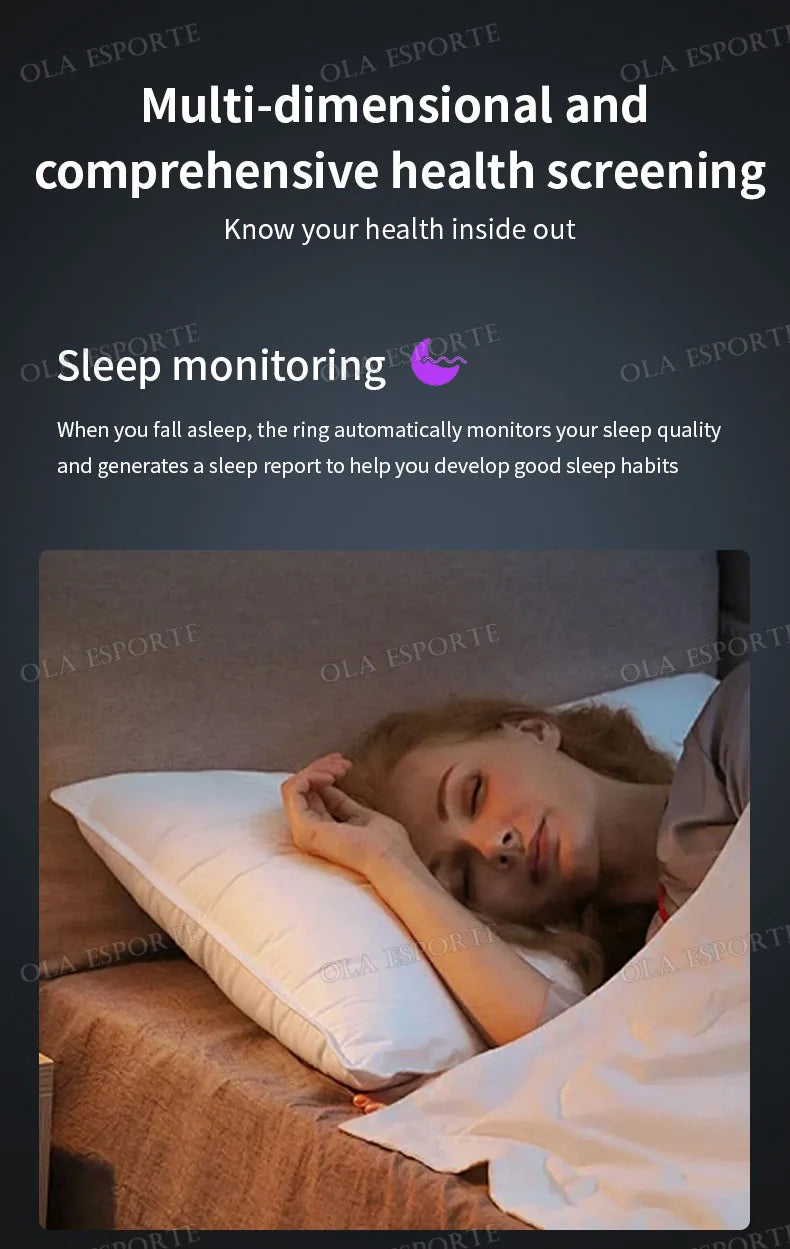 2025 New Smart Ring Men Women Camera Control Heart Rate Blood Oxygen Monitor Smartring IP68 & 5ATM Waterproof Multi-sports Modes