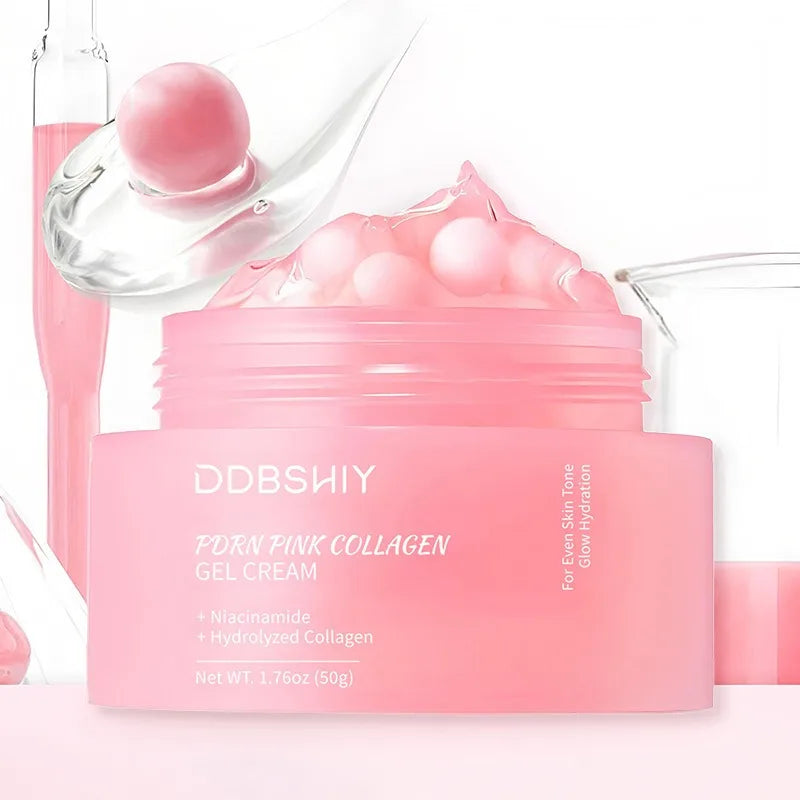PDRN Pink Collagen Gel Cream  Fade Fine Lines Facial Moisturizing brightning Anti Aging Firming Skin Care