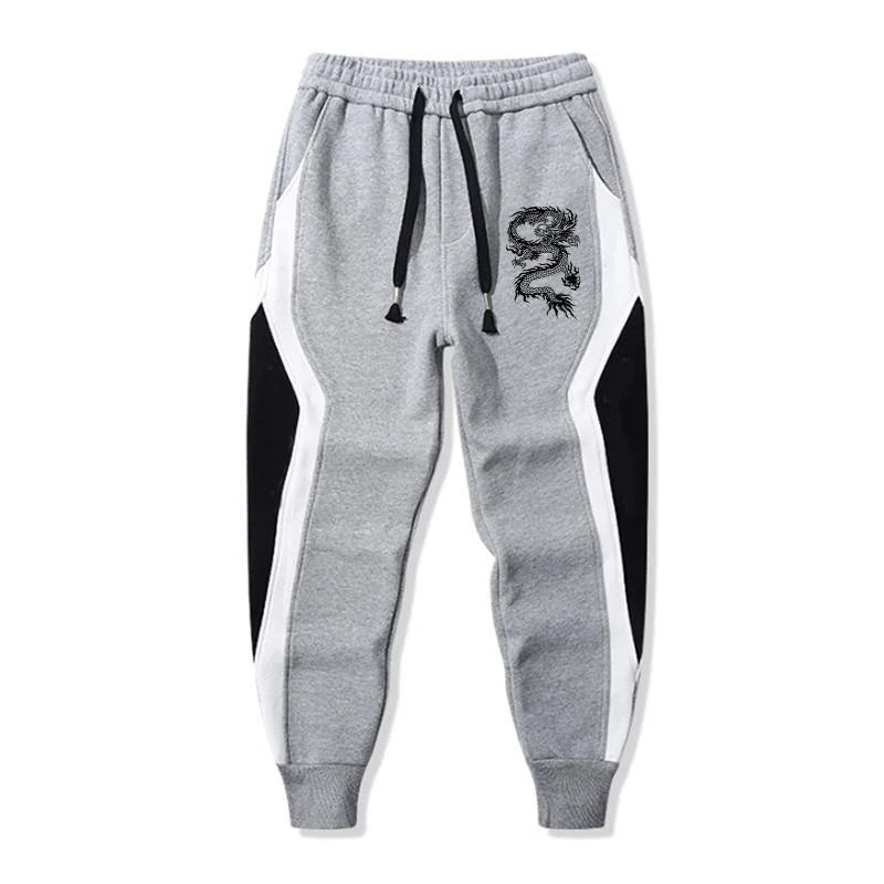 New Men Casual Drawstring dragon print Pants Jogger Pants Sweatpants Running Pants Sweatpants for Men - You Offer