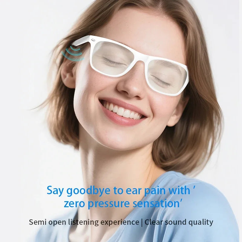 2025 AI Translation Smart Glasses  Bluetooth Call Headphones UV Protective Lenses Connected Bezel Outdoor Sports Sunglasses