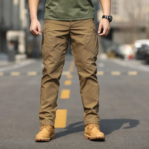Men Outdoor Fashion Trendy Multi Pack Handsome Tactical Pants Comfortable Camouflage Four Seasons Training Waterproof Work Pants