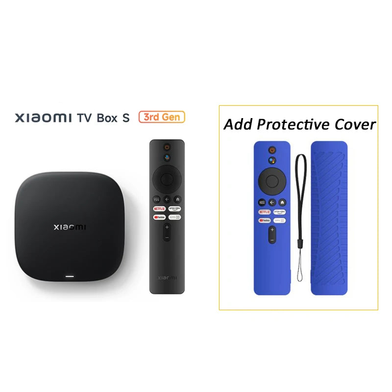 Global Version Xiaomi TV Box S 3rd Gen 4K Ultra HD Bluetooth 5.2 Wifi6 Android TV Google TV Google Assistant Smart Media TV Play