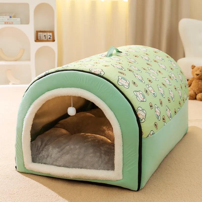 Big Dog Nest Winter Warm Dog House Removable and Washable Dog Bed Seasonal Large Dog House Type Pet Sleeping Supplies, Cat Nest