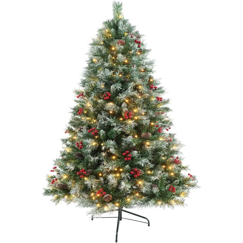 Christmas Tree with Lights 6ft Premium Artificial Christmas Tree with 874 Branch and 250 Warm Lightsm  Easy Assembly