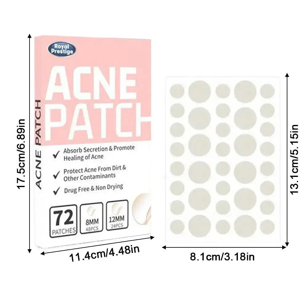 1box /72 Patch Acne Pimple Patch Stickers Acne Treatment Pimple Remover Tool Blemish Spot Facial Mask Skin Care Waterproof