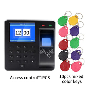 125Khz RFID Biometric Fingerprint Time Attendance Clock Recorder Employe Recognition Check in Time Recording Door Access Control